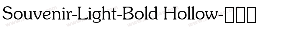 Souvenir-Light-Bold Hollow字体转换